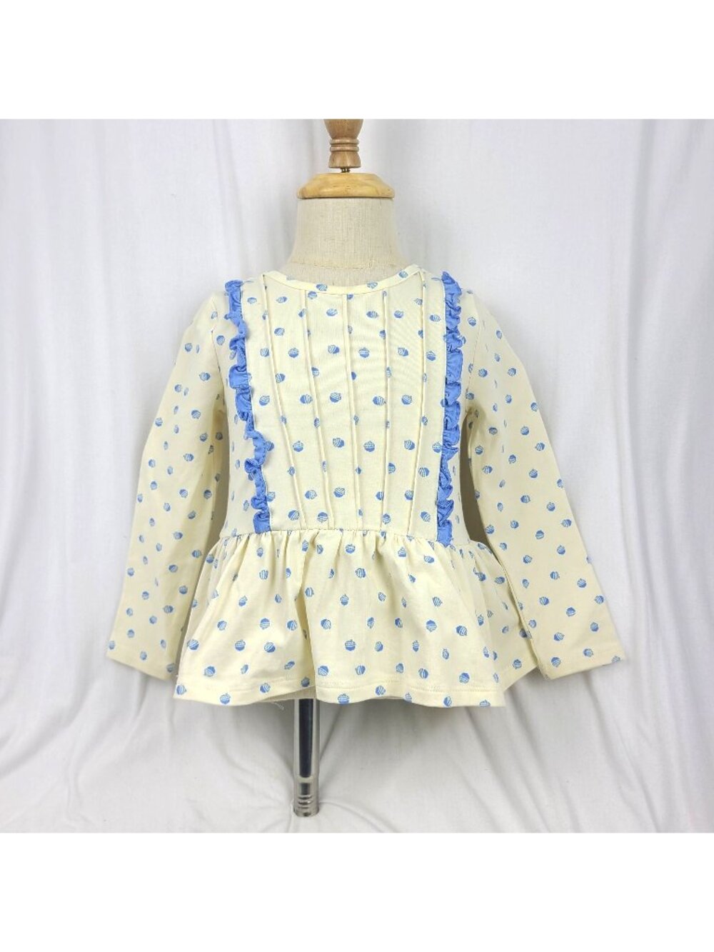 Matilda Jane Moments with You Adventurous Acorn Tunic Blue Ivory Girls Size 2